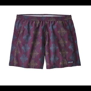 Patagonia Baggies 5” Shorts in Deep Plum Etchings.